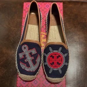 Authentic brand new with box Tory Burch Espadrilles size 6